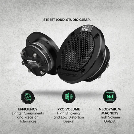 [2]AUDIOCONTROL  EPIC PRO Series EPICPRO3NT 3" Neodymium Tweeters, 140W RMS, 4 Ohms (Pair)