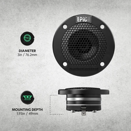 [2]AUDIOCONTROL  EPIC PRO Series EPICPRO3NT 3" Neodymium Tweeters, 140W RMS, 4 Ohms (Pair)